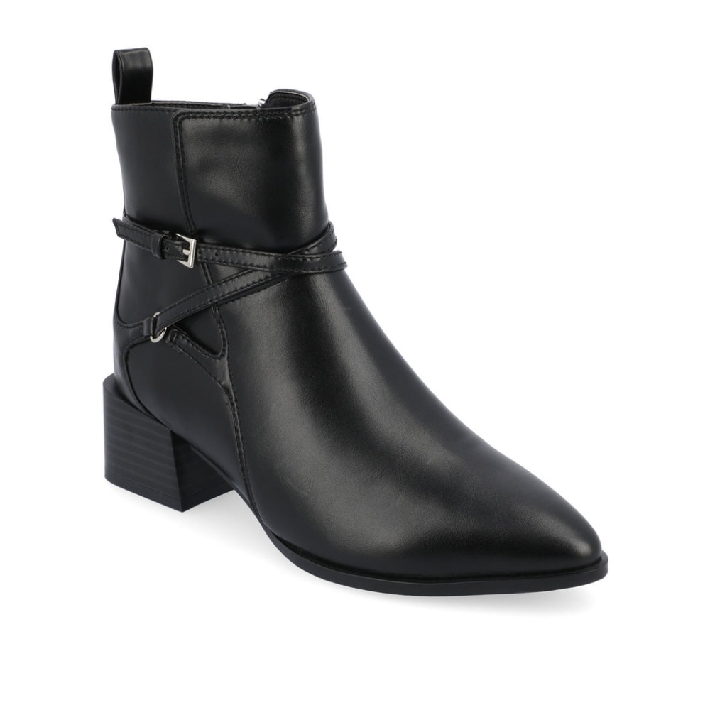 NIB Journee Estelle Block Heeled Booties Size 8 1/2 In Black